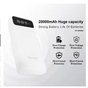 20000mAh Power Bank Portable White NEW